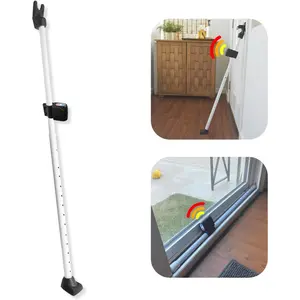 Securityman Door Security Bar with Alarm| Sliding Door Security| Door Stopper (120 dB Extra Loud Alarm) Enjoy Peace of Mind with Durable, Heavy Duty Door Jammer Door Stop Alarm Stick Inside