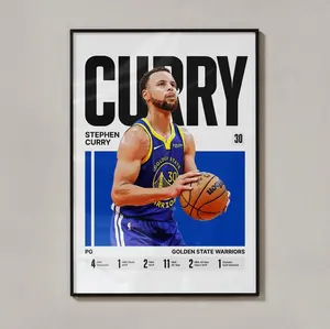 [Sale Up To 40%] [Unframe] Stephen Curry Golden State Basketball Poster, Professional Athlete Wall Art, Golden State Basketball Illustration, Golden State Basketball Decor, Modern Sports Art