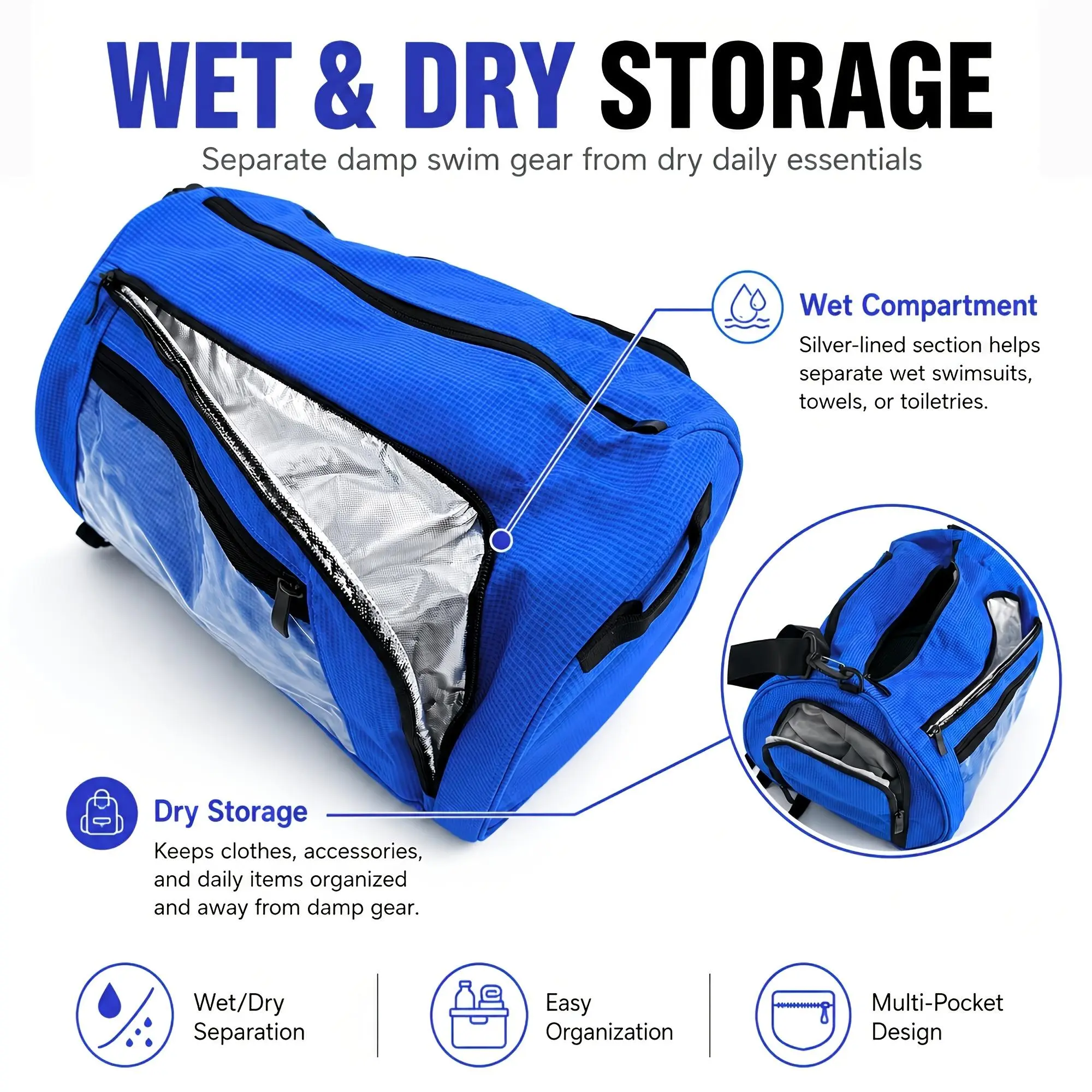 6-Compartment Horse Tack Storage Backpack, 600D Coated Waterproof Nylon Equestrian Gear Organizer with Wet & Dry Separation, Reinforced Base and Adjustable 3-Way Carry for Grooming Supplies, Stable, Barn and Travel