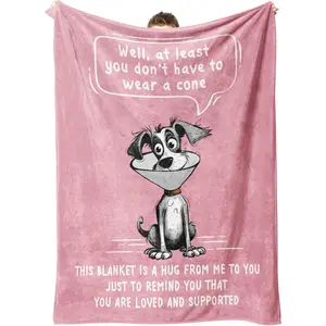 Get Well Gifts for Women After Surgery, Hug Healing Blanket, Feel Better/Cancer Care/Surgery Recovery Gifts for Women, at Least You Dont Have to Wear A Cone Blanket, 50"x60"