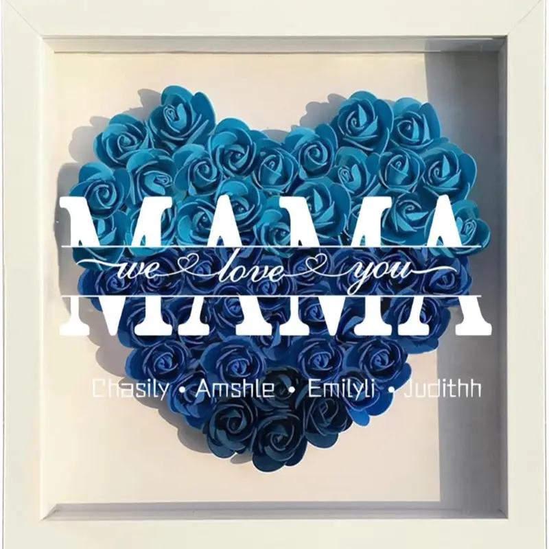 Personalized Flower Shadow Box