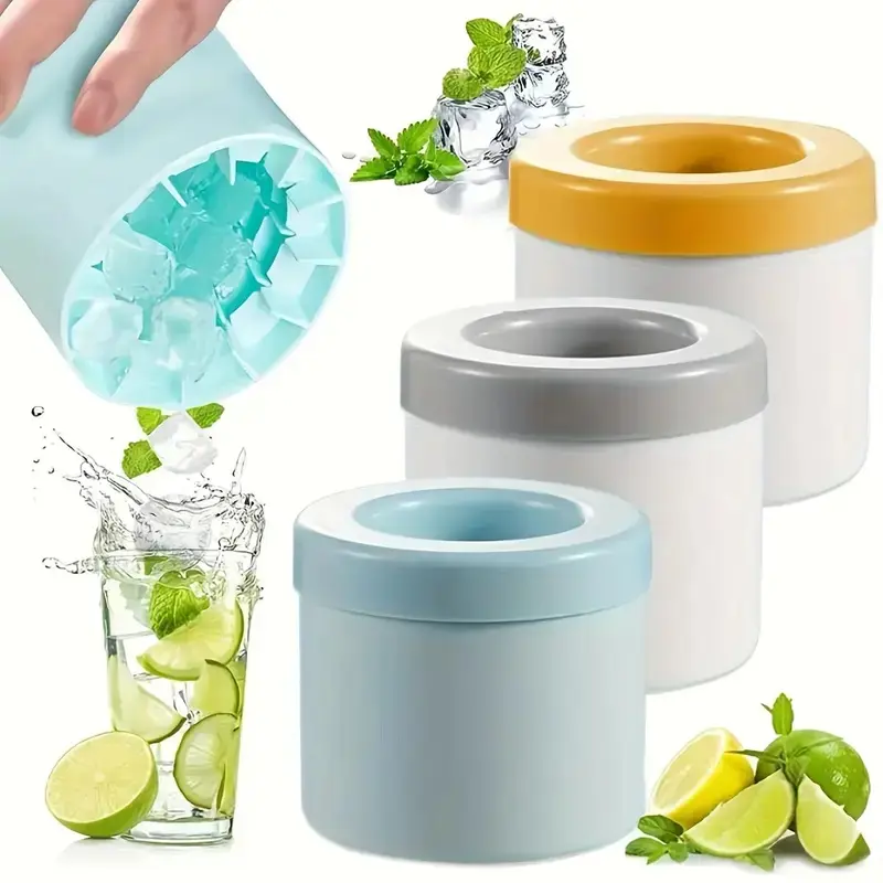 [Dealsforyoudays] Silicone Ice Cube Mold, 1 Count Easy Release Ice Cube Maker, Ice Tray for Freezer, Kitchen Utensils & Gadgets, Household Kitchen Products & Ice Maker & TikTokShopSummerTurnUp