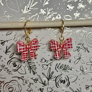 Patterned Bow Dangles