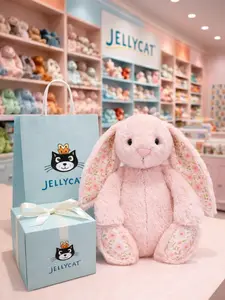 Jellycat Floral Ear Bunny Plush – Soft Luxury Stuffed Rabbit Gift for Girls & Collectors