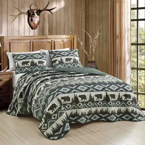 Southwestern Aztec Wild Bear Quilt Set