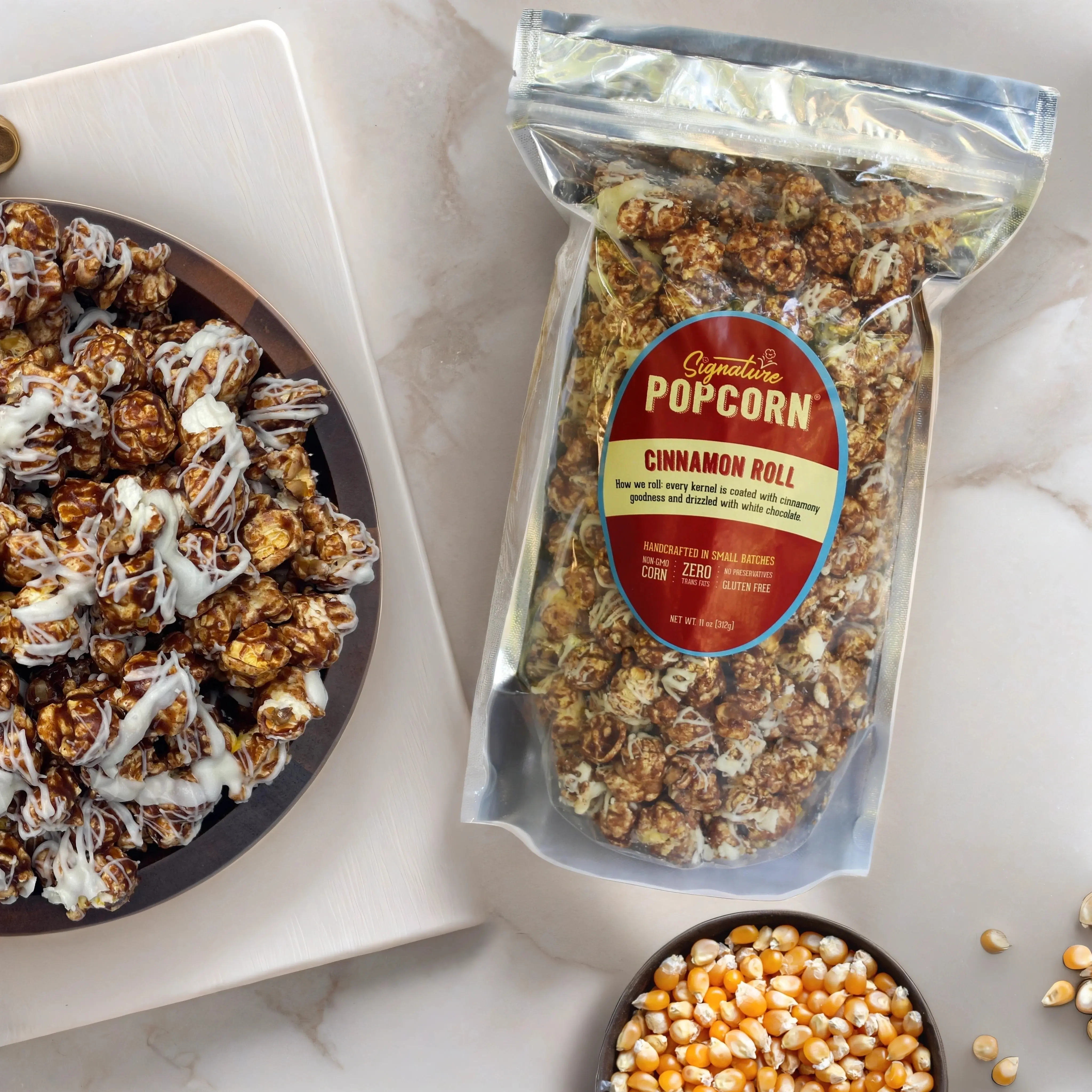 Large Gourmet Cinnamon Roll Popcorn Bag