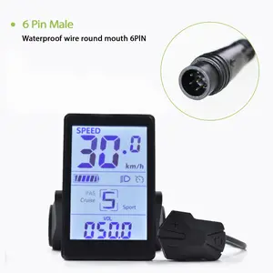 M6h 6pin Bicycle LCD Display Instrument for Electric Scooter, Waterproof USB Panel Controller, Compatible with Uart 2 Protocol