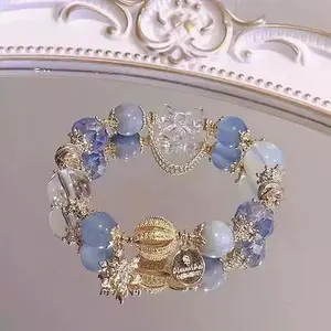 Blue Crystal Palace Bracelet | Calm the Mind | Enhance Intuition | Promote Communication | Improve Sleep | Boost Confidence