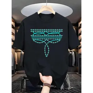 Cotton Turquoise Boot Stitch Western Boho Cowboy Cowgirl T-Shirt, Men's Women's Shirt Top