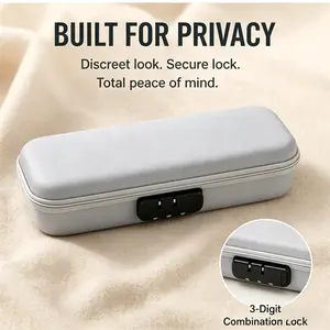 Lockable Adult Game Toy Storage Box with Password Lock, Discreet Organizer Case for Private Collections, Portable Storage for Women & Men Travel Use