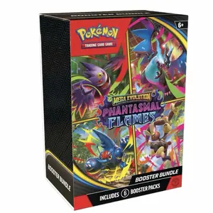 (Live opening) Pokémon Phantasmal Flames Booster Bundle - Includes 6 Booster Packs for Trading Card Game Mega Evolution