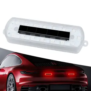 Warning LED Light, Wireless Solar Lamp, Automatic Sensor, Neon Decoration, Multi-Color, Self-Stick, Solar Charging, Led Lights For Car, for Cars, Bikes, Motorcycles