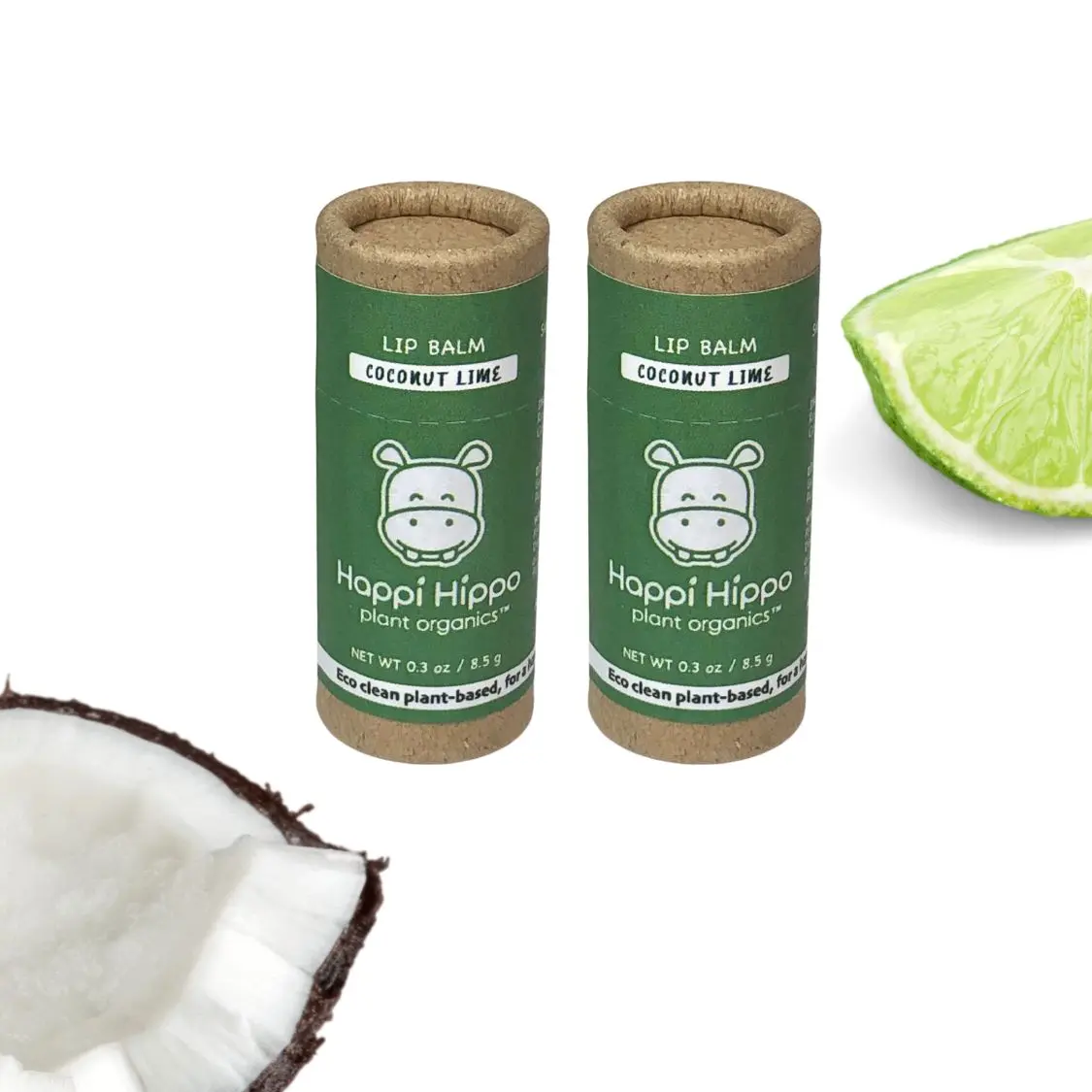Coconut Lime Lip Balm, Zerowaste, Biodegradable, Plant-Based, Handmade, Organic