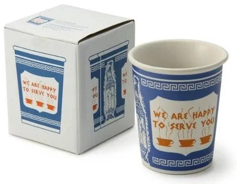 10oz Reusable Ceramic Coffee Mugs - NYC Stylish Custom Printed Compact Travel Mugs, Washable Kitchenware Drinkware for Beverage Enjoyment, Unique Gift for Friends