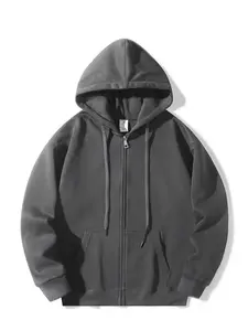 Men's Full-Zip Hooded Sports Thin Jacket, Drop Shoulder Running Sweatshirt, Spring & Fall Casual Wear, Comfortable Daily Hoodie, Loose Casual Athleisure