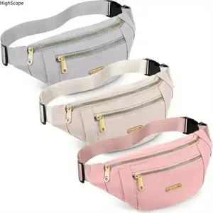 3 Pack Waterproof Fanny Packs – Adjustable Waist Pouch for Women & Men, Perfect for Sports, Running, Travel & Exercise