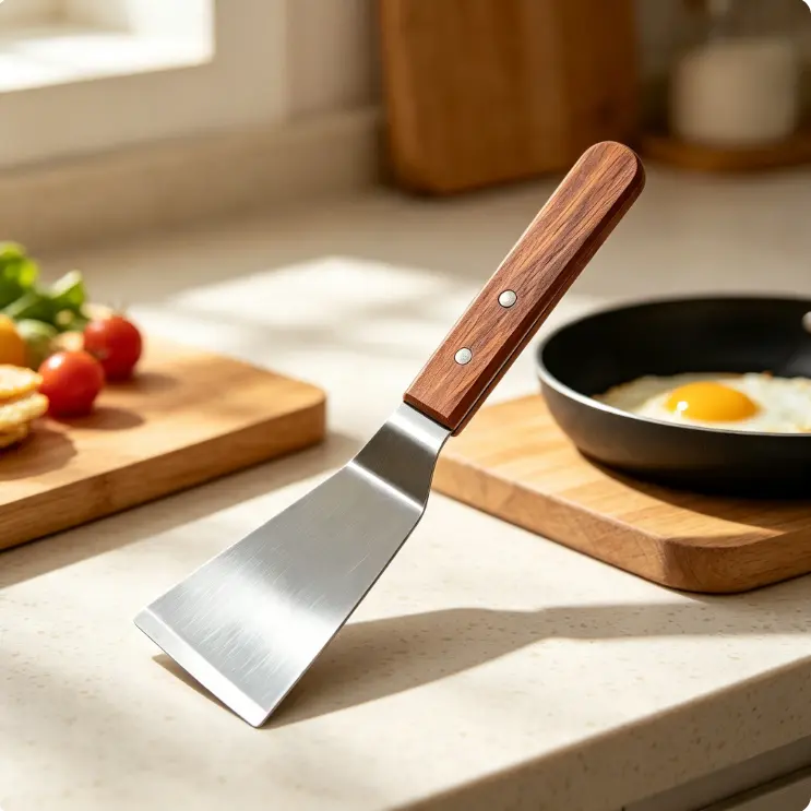 Special Tiramisu Spatula, Stainless Steel Cake Spatula with Wooden Handle, Steak Cooking Spatula, Cake Spatula Dessert Tool, Suitable for Cast Iron Pans, Grills and Baking Pans | BBQ, Cooking Tools | Thanksgiving, Christmas Feast Cake Slice Server