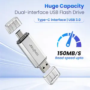 High-Speed USB Flash Drive for Phone & Computer, 128GB/256GB/512GB, Dual USB-A & Type-C, Fast Photo & Video Backup, App for Easy File Transfer, Portable Storage for iPhone, Android, Laptop & Tablet