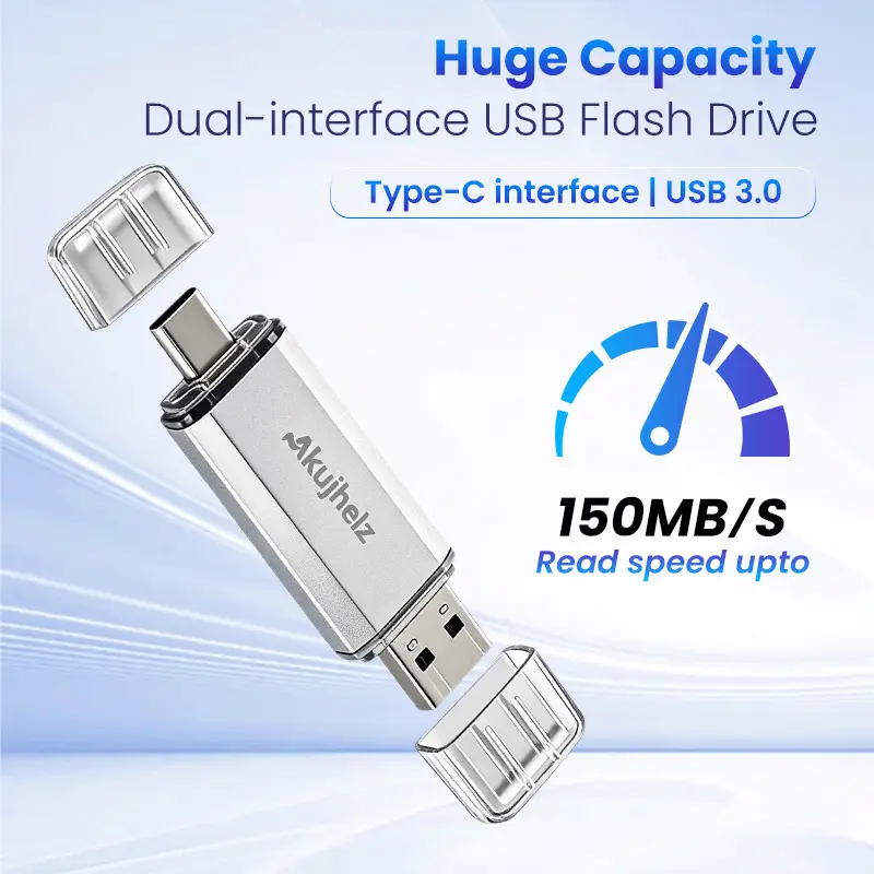 Mini High-Speed UHS Class 3 Mobile Flash Drive, 128GB/256GB/512GB Dual USB-A & Type-C, App-Enabled File Transfer, Fast Photo-Video Backup for Content Creation Photographers, Portable Storage for Phone, Computer, Laptop, Tablet