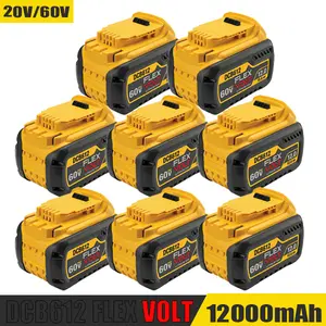 8-Pack 12.0ah dcb609 replacement for Dewalt20V/60V max battery compatible with DeWalt flex-volt dcb609 dcb612 DCB606 compatible with DeWalt 20V/60V/cordless power tools and Chargers