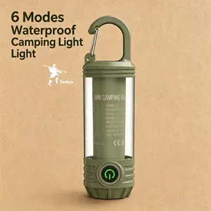 TANKYE 2026 New Year's Gift Flamix 2-in-1 LED Camping Lantern & Flashlight Rechargeable with 6 Modes IPX4 Waterproof Compact Design for Hurricane Hiking Home Emergency