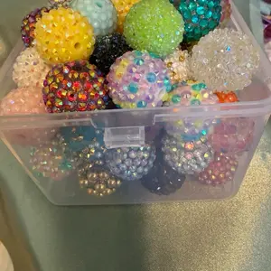 Large size container,rhinestone,sugar, hand painted  Beads