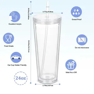 24oz Cup - Excellent Acrylic, Food Grade Material, Sweat Proof, Car Cup Holder Friendly, Not Microwave Safe, Ideal Gift you choose lava drip,glitter or how ever you want it made.