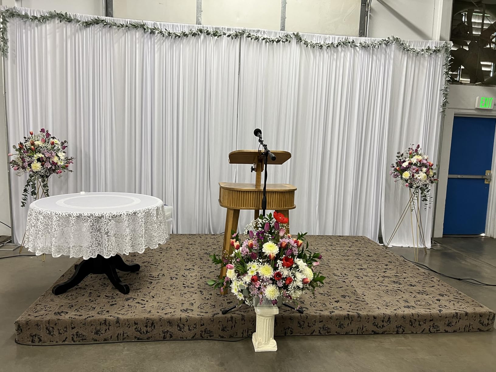 40x10ft Wrinkle-Free Hunter Green Backdrop Curtains, Vintage Fabric Drapes for Wedding Party, Birthday Bash Photo Background