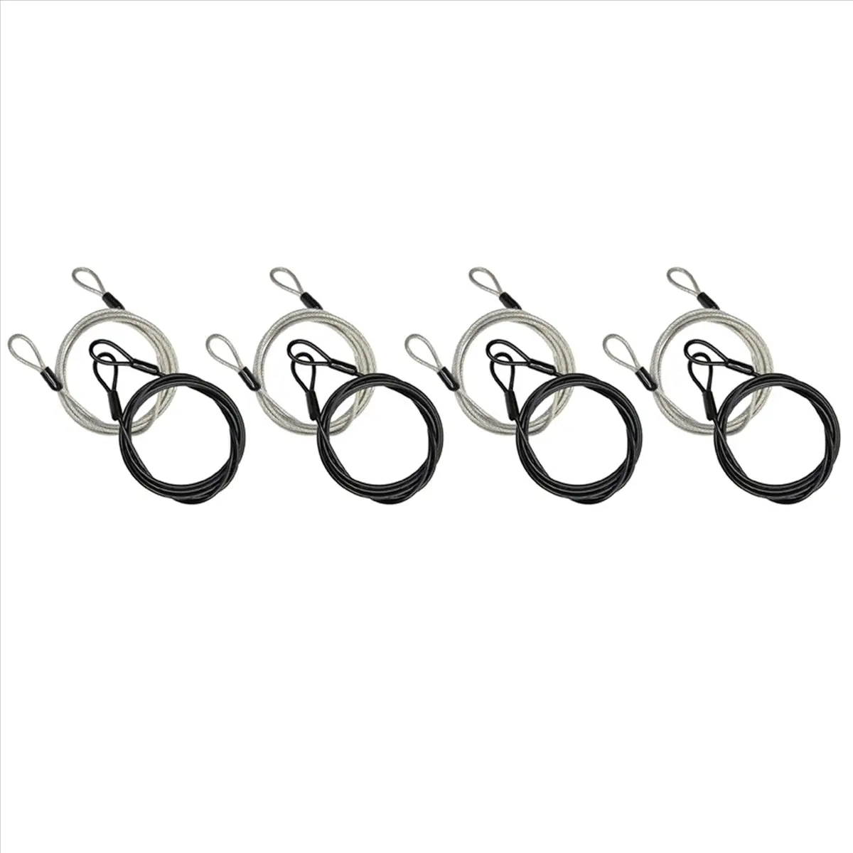8pcs 100CM/3.3Ft Long Travel Security Cable Lock,Braided Steel Coated Safety Cable Luggage Lock,Safety Cable Wire Rope