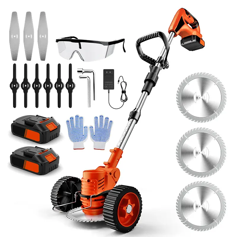 Household Portable Foldable Lawn Mower Complete Tool Set, Garden Lawn Trimming Garden Tools double side electric chain
