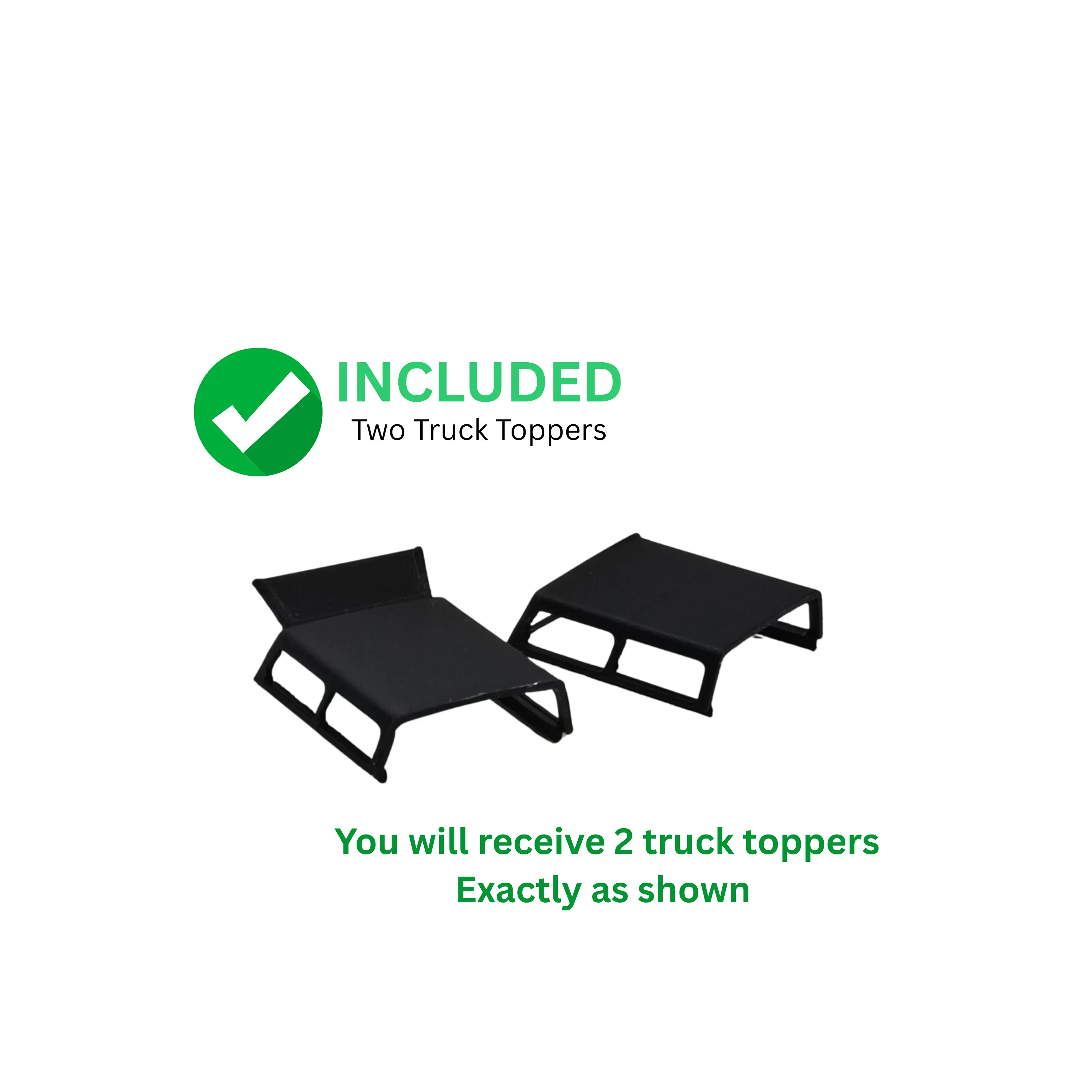 1:64 Scale Truck Toppers Set of 2 | Miniature Pickup Accessories | 3D Printed Camper Shells (Trucks and Figure NOT included)
