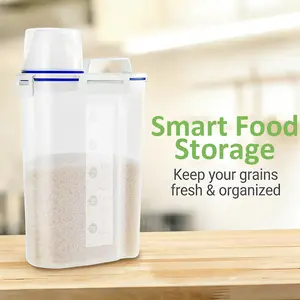 4pcs Leak-Proof, Moisture-Resistant & Airtight Food Storage Containers with Lids – Durable PP Material, Universal Kitchen Storage Essential for Grains, Nuts, Flour and Rice