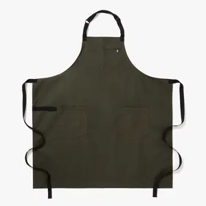 The Big Apron - Olive Green with Black Straps