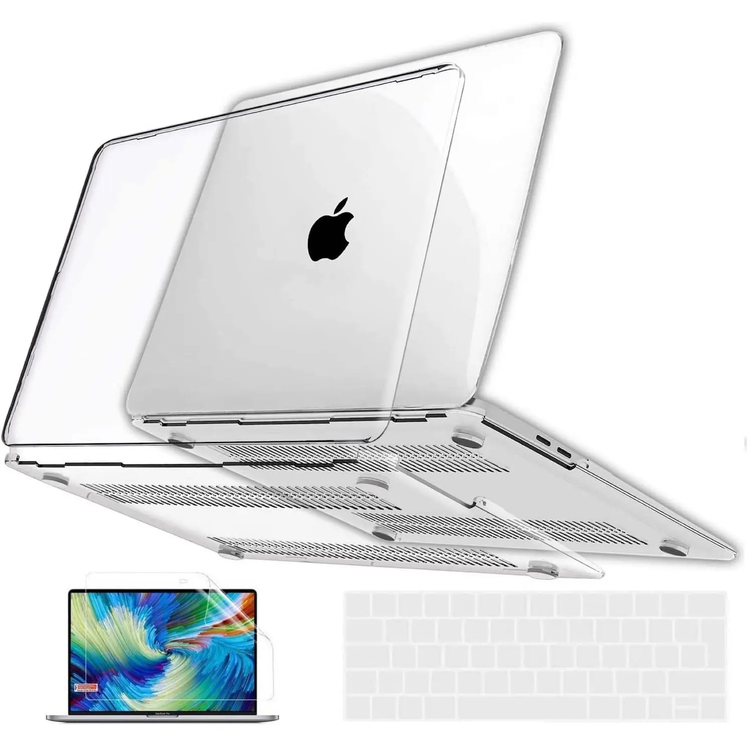Case for MacBook Pro 13 inch, Crystal Clear Case 2016-2022 (M1 M2 A2338/ A2289/ A2251/ A2159/ A1706/ A1989), Plastic Protective Hard Shell & Keyboard Cover & Keyboard Skin for MacBook Pro 13