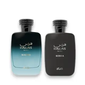 Rasasi Hawas Malibu + Kobra Multi-Pack Luxurious Perfume, Unisex Wear Eau De Parfum (EDP), 100 ML-3.4 oz, Citrus Woody Musk Fragrance Notes