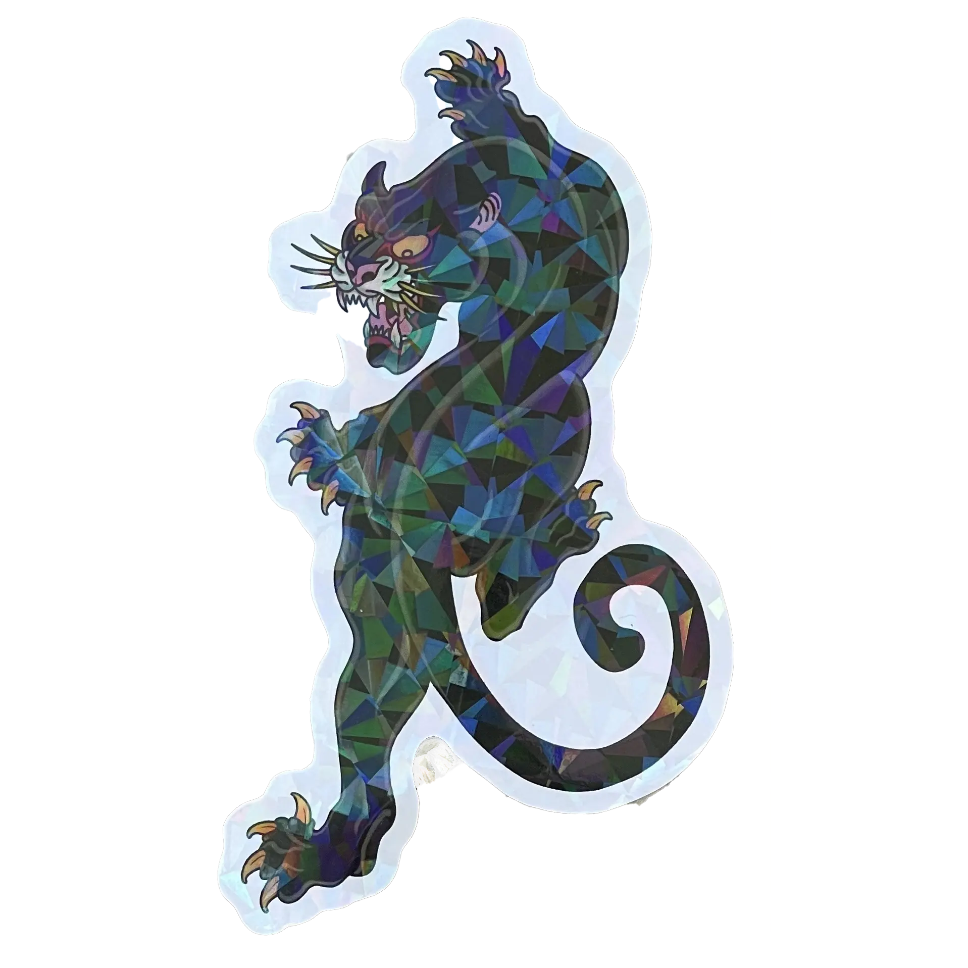 Holographic Black Panther Sticker