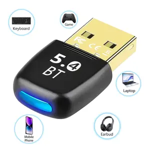 Bluetooth-compatible Adapter for Keyboard Mouse Laptop TV Tablet, USB Bluetooth-compatible 5.4, Plug&Play, Compatible with Windows 11/10/8.1/7, Stable Transmission