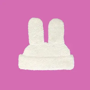 White bunny beanie