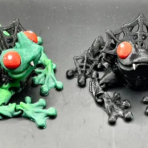 3D Printed Articulating “Count Frogula” Frog