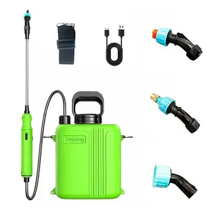 Battery Powered Backpack Sprayer 1.35 Gallon, 2-speed Adjustable Pressure Electric Weed Sprayer with Battery Indicator, Telescopic Wand & 3 Nozzles, Rechargeable Garden Sprayer for Lawn, Yard & Pest Control