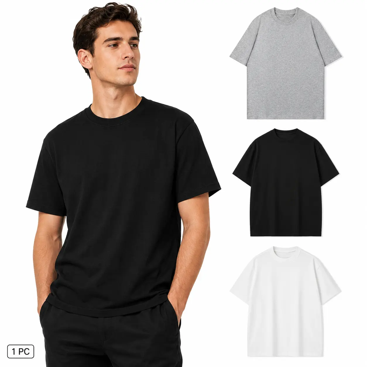 Men's Quick Dry T-Shirt, Lightweight Short Sleeve Crew Neck Performance Top for Gym, Running, Training & Everyday Wear