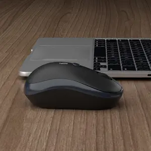 Mofii Dark Gray Wireless Mouse - 2.4G Connection, Minimalist Ergonomic Design, Silent for Office, Palm & Wrist Friendly, Compatible with Desktops & Laptops (Battery Not Included)