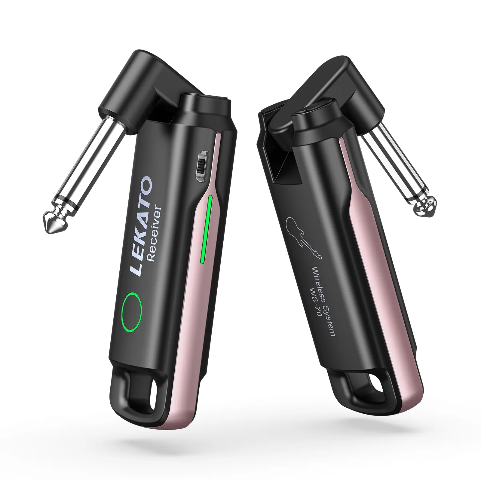 【CRAZY DEAL! Guitarist MUST HAVE!】LEKATO Wireless Guitar System UHF Guitar Wireless Transmitter Receiver Rechargeable Audio Wireless Transmitter and Receiver with 70 Channels Wireless for Electric Instruments