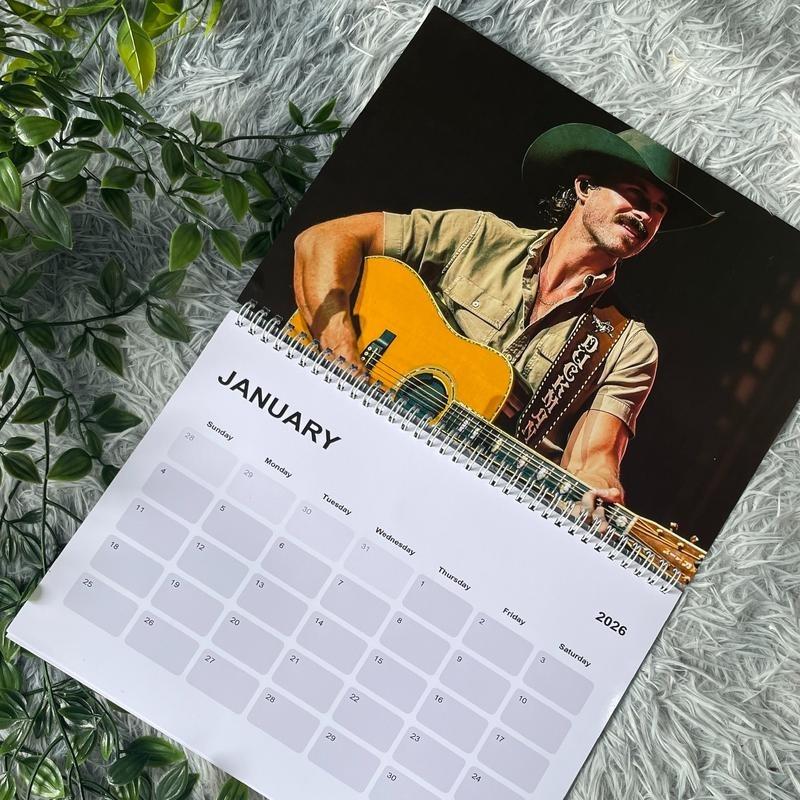 Riley Green 2026 Wall Calendar, Country Music Calendar, Inspired by Southern Singer, Fan Gift, Monthly Photo Planner for Home and Office Decor