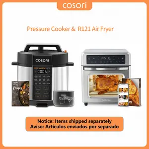 COSORI Pressure Cooker & R121 Air Fryer Bundle, 9-in-1 6Qt Electric Multi Cooker + 11-in-1 13Qt Air Fryer Oven with Rotisserie, Bake, Toast & Reheat