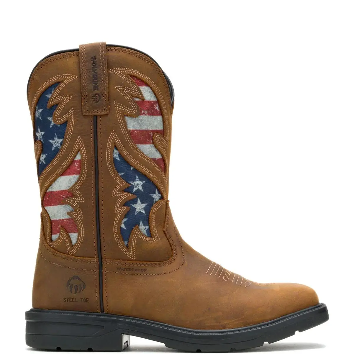 Wolverine Men's Rancher Flag Steel-Toe Wellington Work Boot Wolverine Men's Rancher Flag Steel-Toe Wellington Work Boot