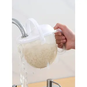 HomeDailyEss 1 fast automatic rice washing machine, grain cleaning filter, rice sieve strainer, kitchen small tools, Kitchen Essential Gadget