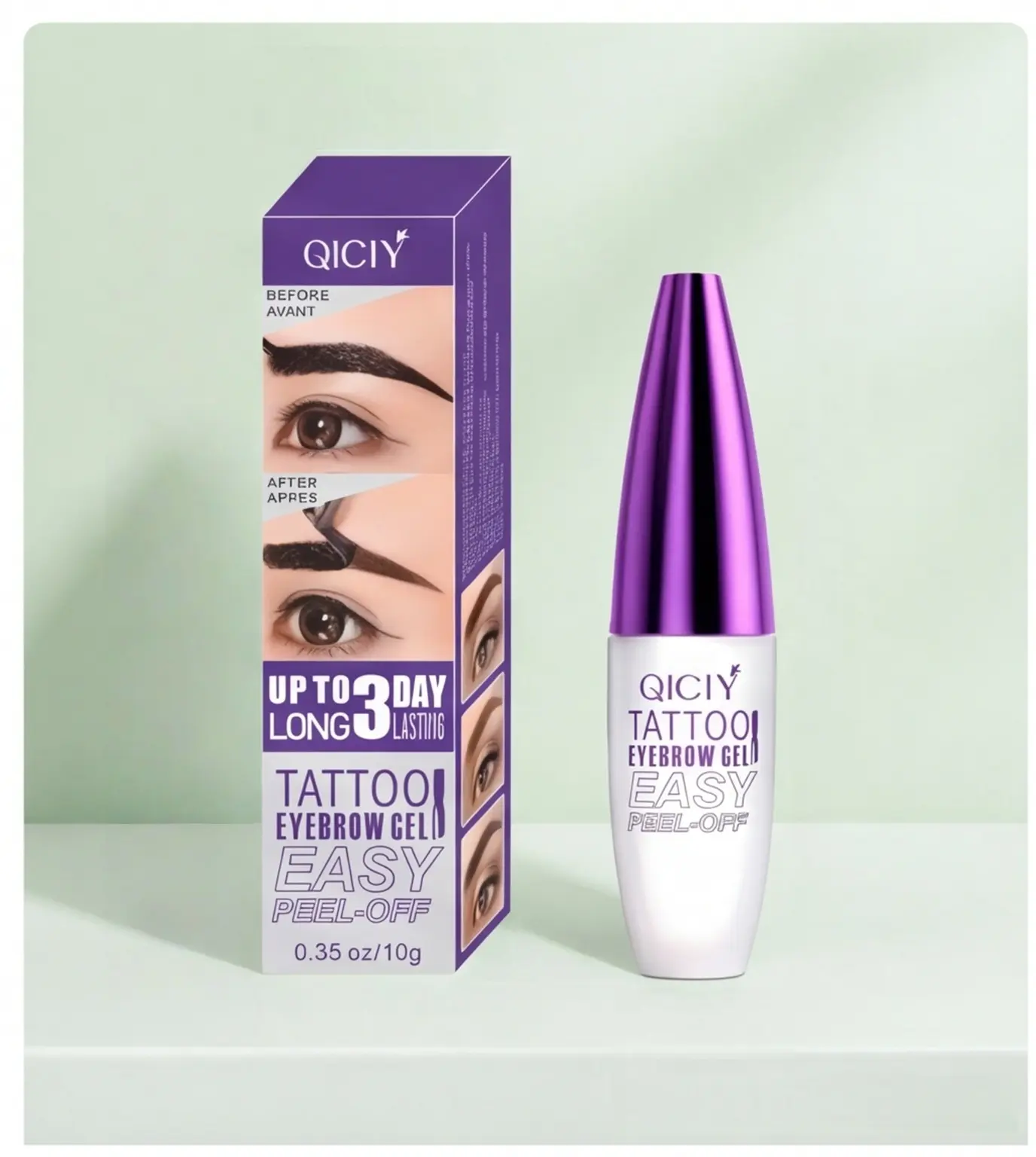 【Buy 1 get 1】Long Lasting Peel Off Eyebrow Tattoo Gel Semi Permanent Tear Off Eyebrow Cream Waterproof Natural Eyebrow Dye Cosmetics