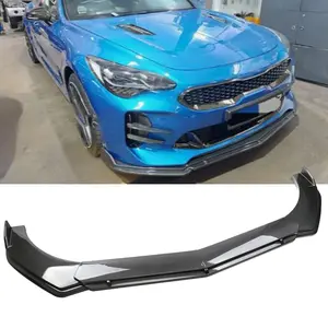 For Kia Stinger Carbon Fiber Style Front Bumper Lip Spoiler Splitter Body Kit