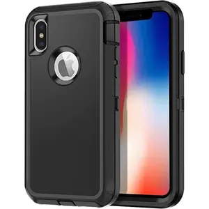 Entronix Case Compatible with iPhone X/XS - Triple-Layer Heavy Duty Protection